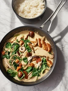 Chicken sausage and mushroom stew