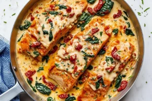 Creamy Garlic Butter tuscan salmon