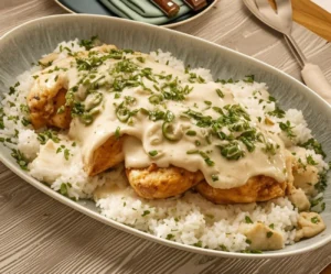 Creamy Smothered Chicken and Rice