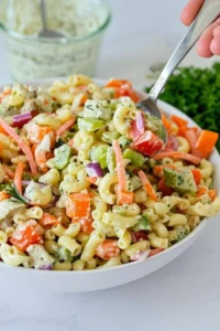Healthy Chicken Macaroni Pasta Salad