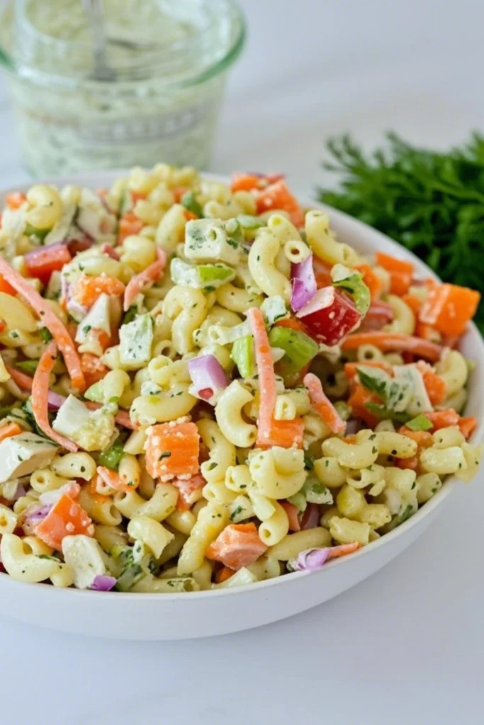Healthy Chicken Macaroni Pasta Salad