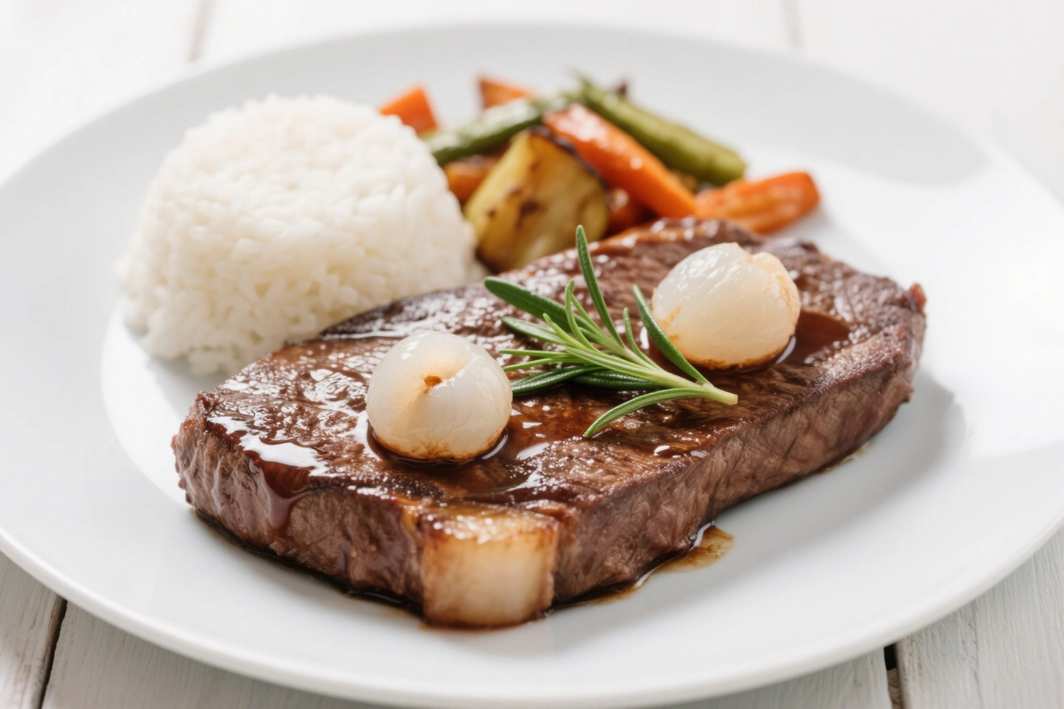 Lychee-Glazed Steak