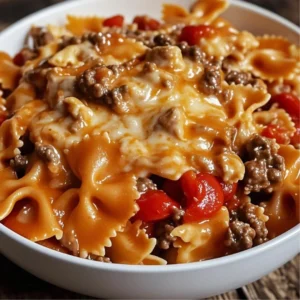 Velveeta Beef Bowtie Pasta