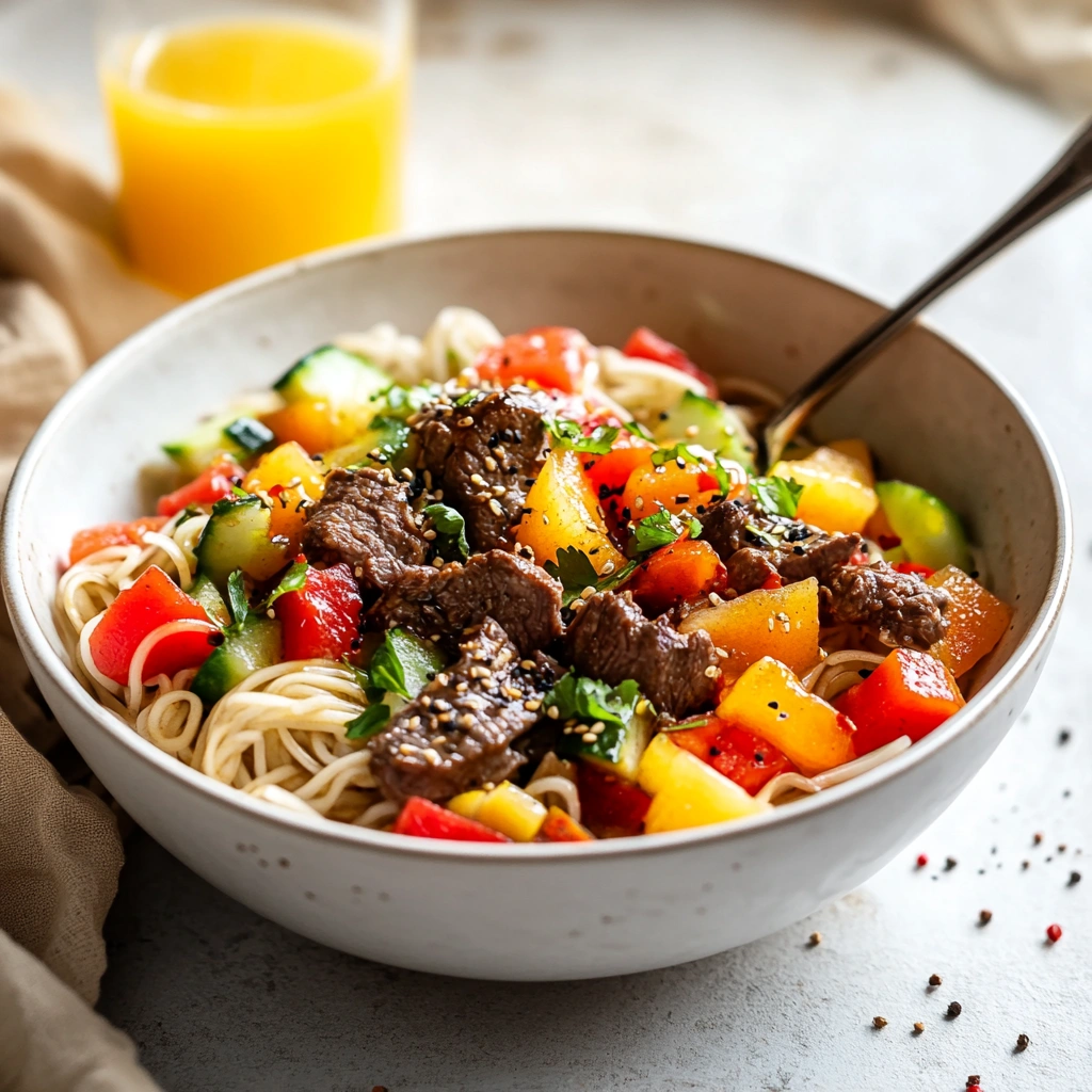 Asian Noodle & Beef Salad
