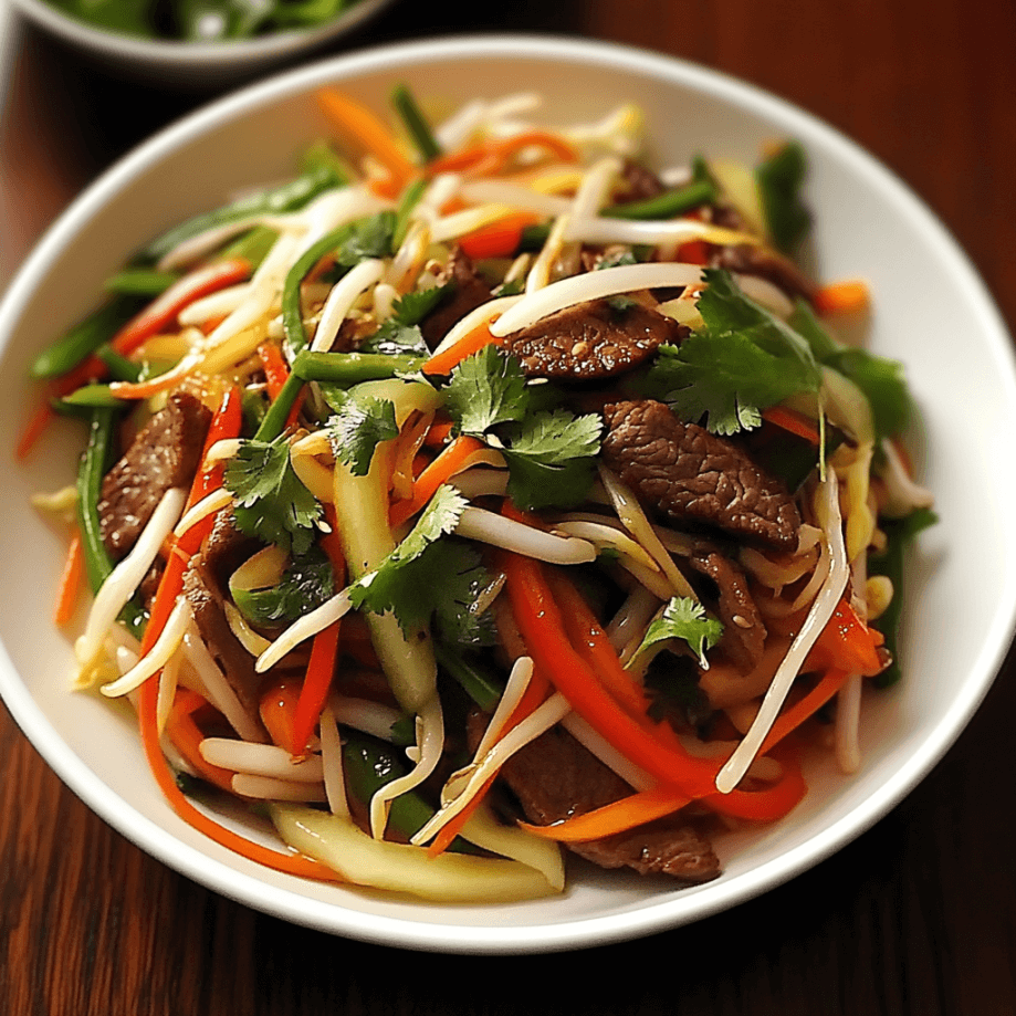 Asian Noodle and Beef Salad