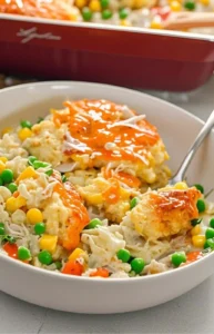 Biscuit Chicken Pot Pie Casserole