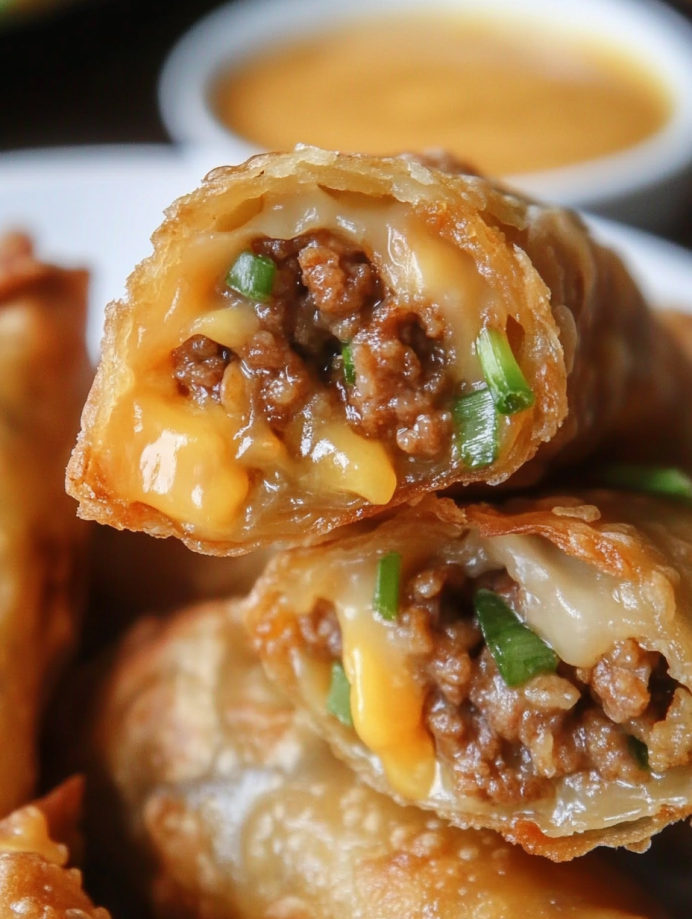 Cheeseburger Egg Rolls