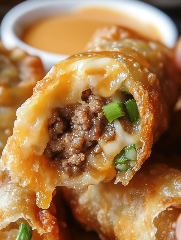 Cheeseburger Egg Rolls