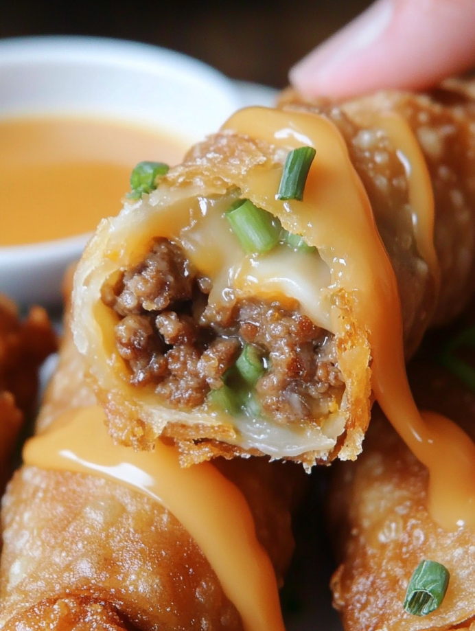 Cheeseburger Egg Rolls