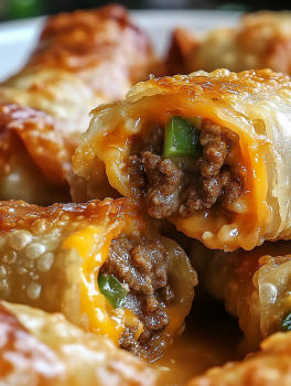 Cheeseburger Egg Rolls