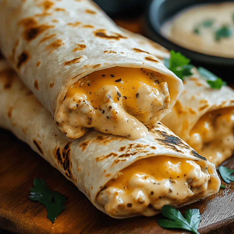 Cheesy Garlic Chicken Wraps