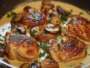 Chicken Marsala Over White Rice