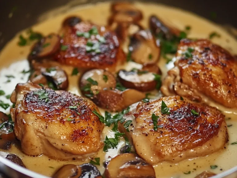Chicken Marsala Over White Rice
