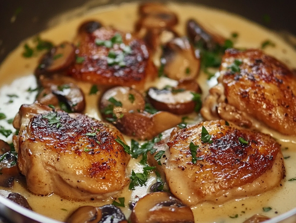 Chicken Marsala Over White Rice