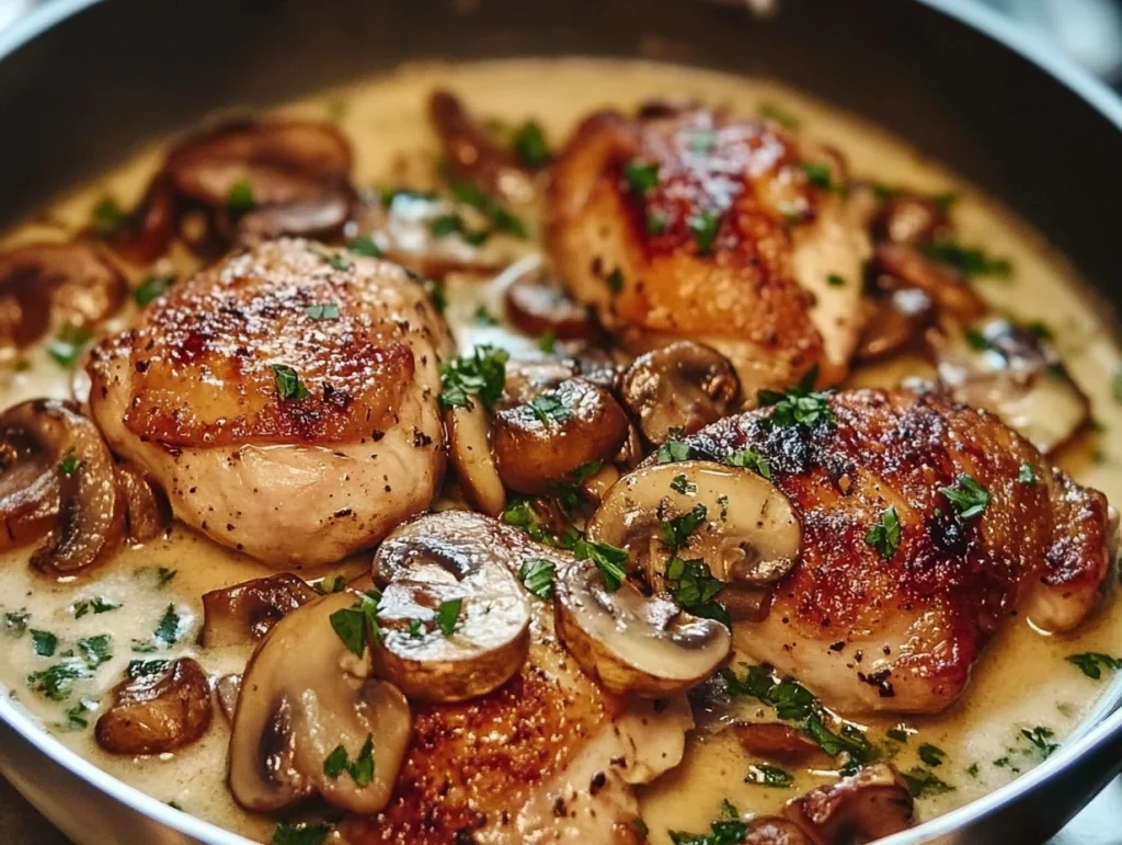 Chicken Marsala Over White Rice