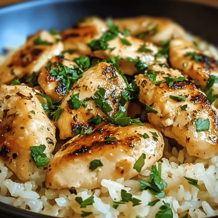 Chicken Scampi with Garlic Parmesan Rice