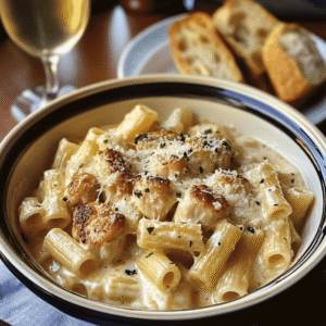 Creamy Garlic Butter Chicken and Rigatoni