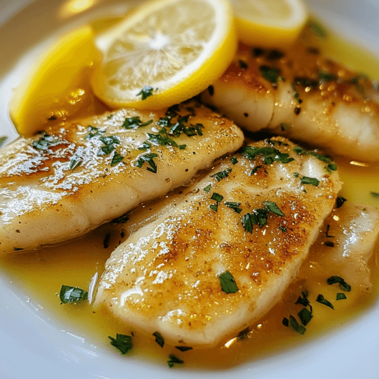 Fish Fillets in Lemon Sauce