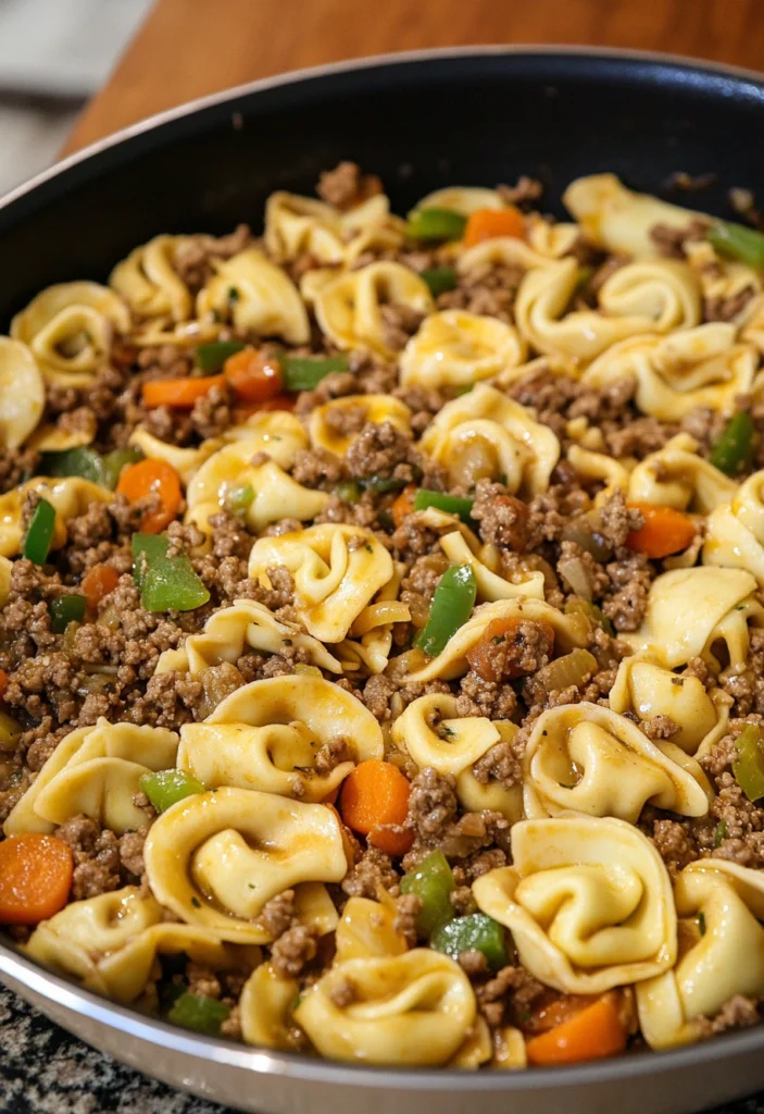 French Onion Beef and Tortellini