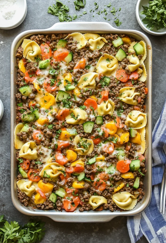 French Onion Beef and Tortellini