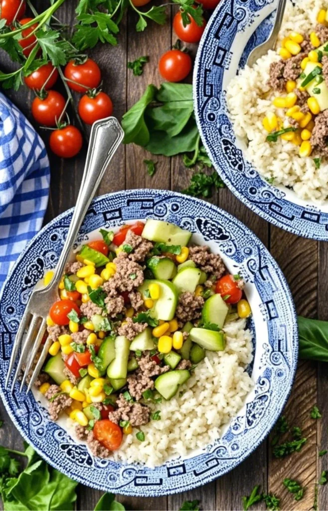 Ground Beef Dinner With Summer Vegetables