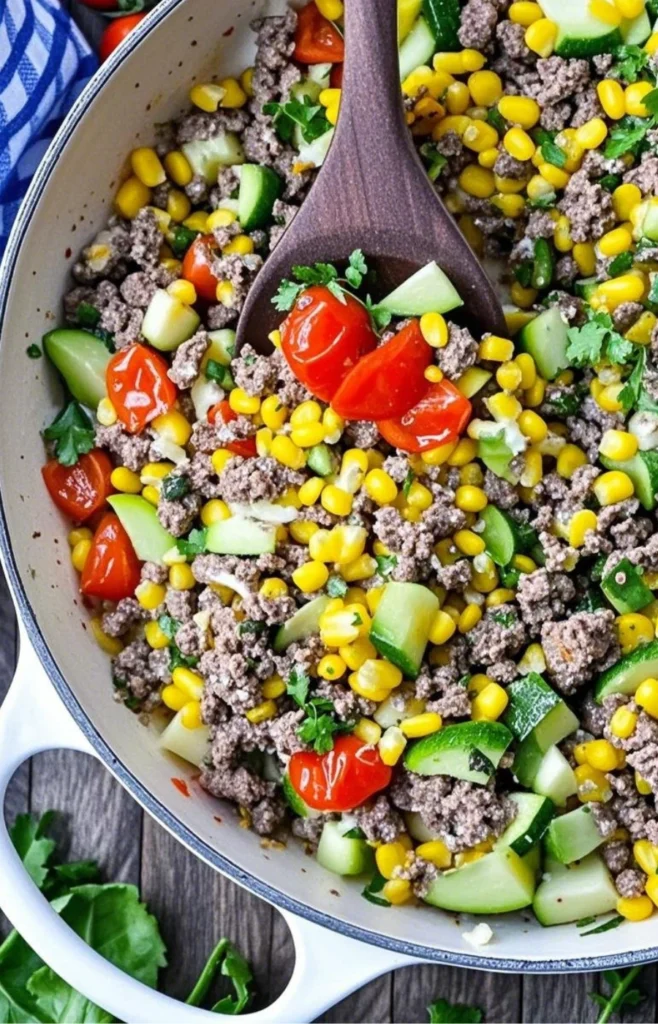 Ground Beef Dinner With Summer Vegetables