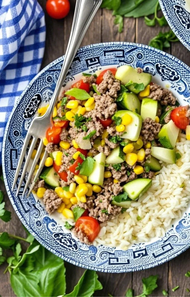Ground Beef Dinner With Summer Vegetables
