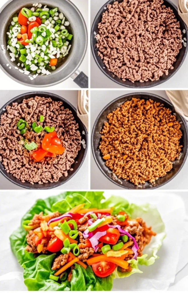 Ground Beef Lettuce Wraps