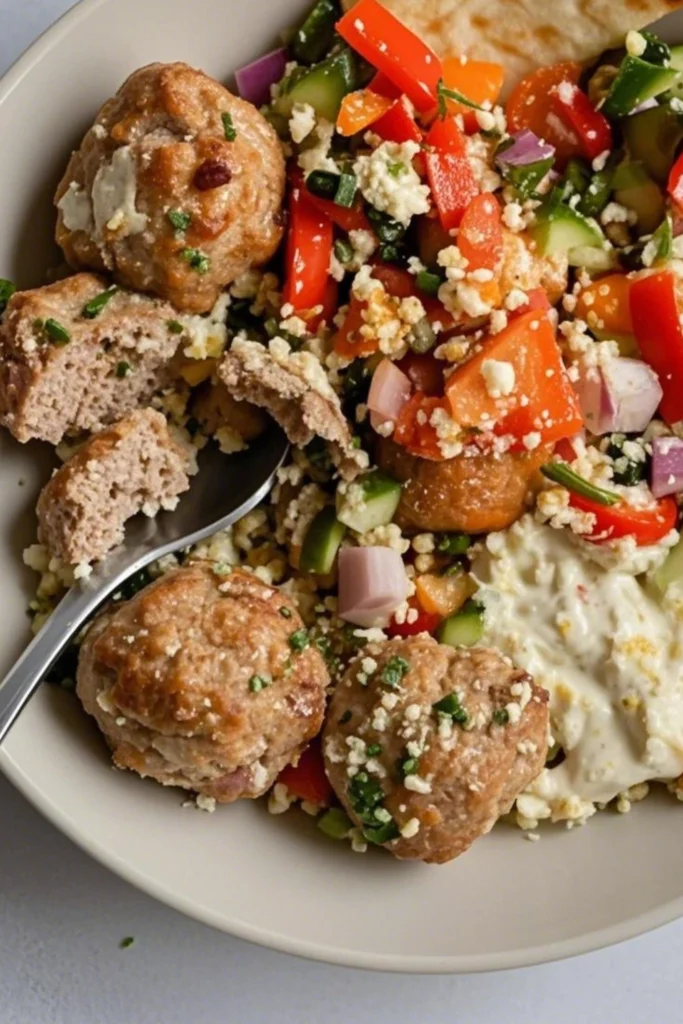 Healthy Turkey Feta Meatballs