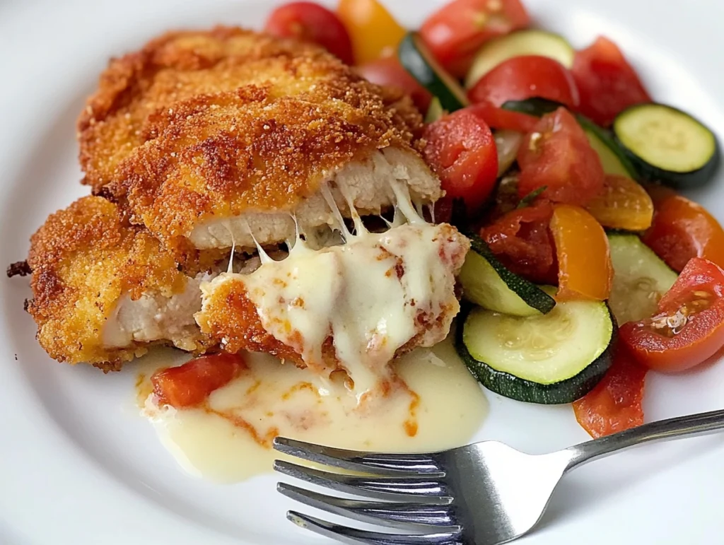 Keto Open-Faced Chicken Cordon Bleu