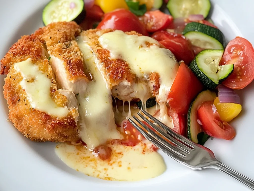 Keto Open-Faced Chicken Cordon Bleu