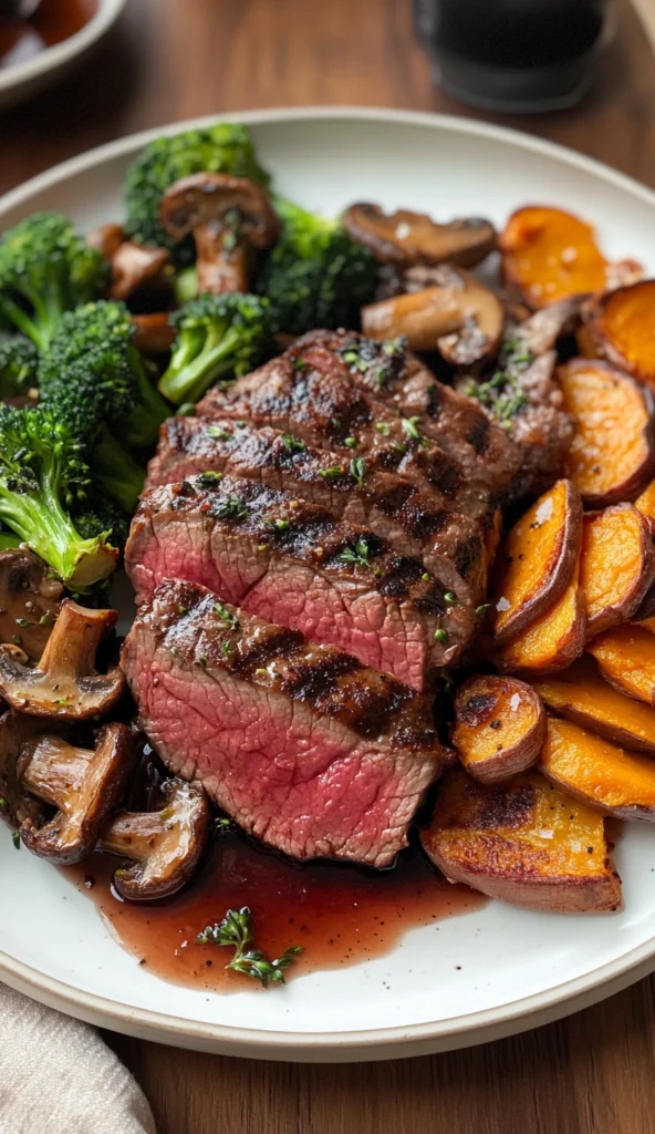 Steak with Pomegranate Molasses Butter Sauce