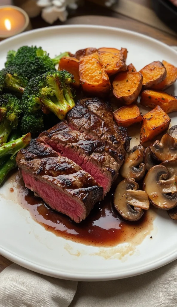 Steak with Pomegranate Molasses Butter Sauce