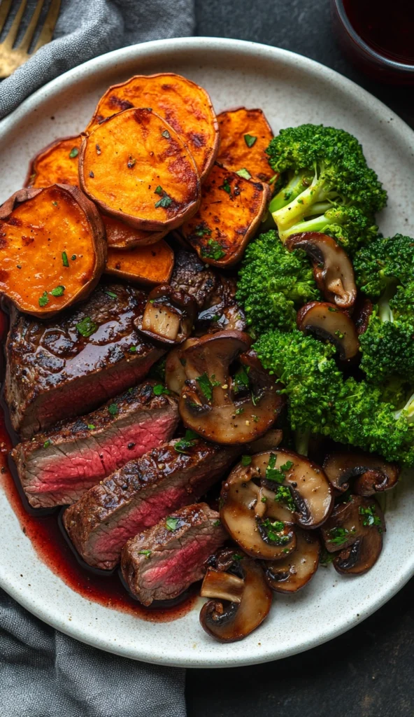 Steak with Pomegranate Molasses Butter Sauce
