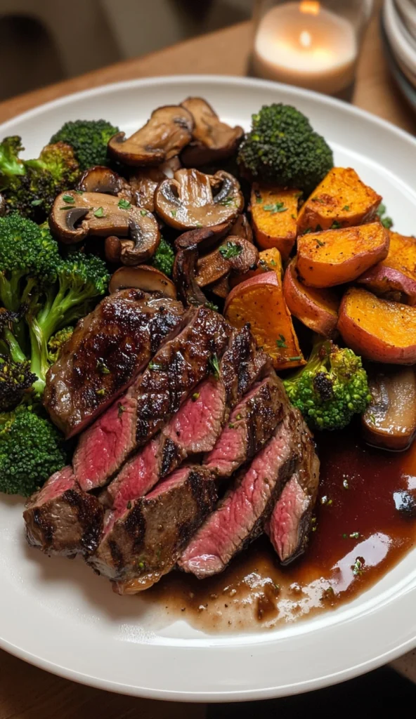 Steak with Pomegranate Molasses Butter Sauce