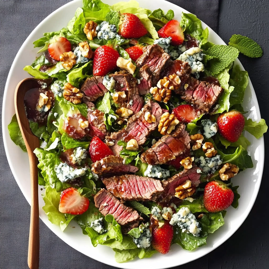 Strawberry-Blue Cheese Steak Salad