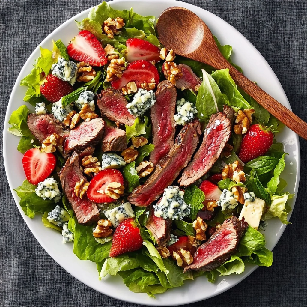 Strawberry-Blue Cheese Steak Salad