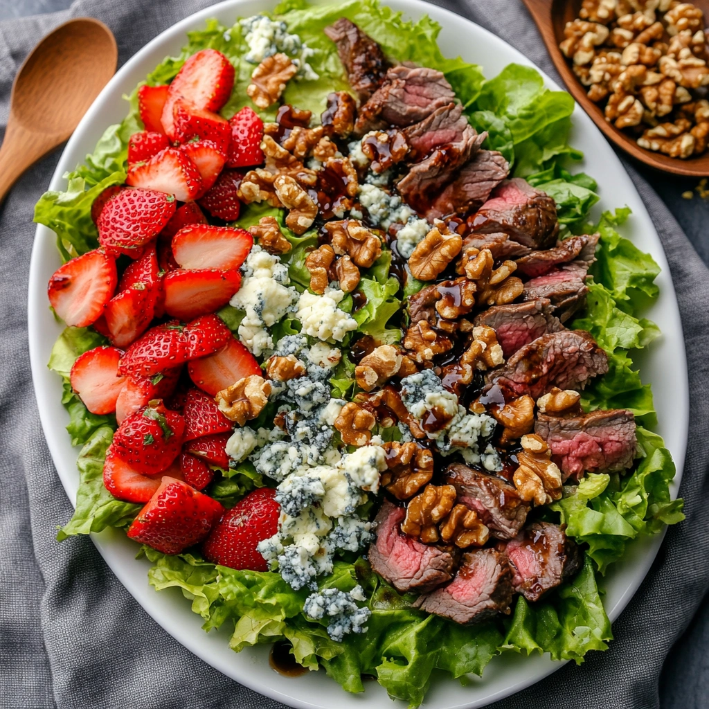 Strawberry-Blue Cheese Steak Salad