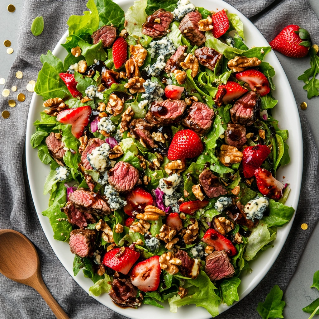 Strawberry-Blue Cheese Steak Salad
