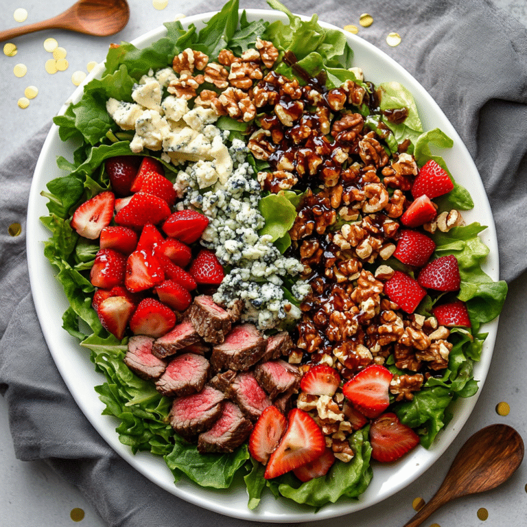 Strawberry-Blue Cheese Steak Salad