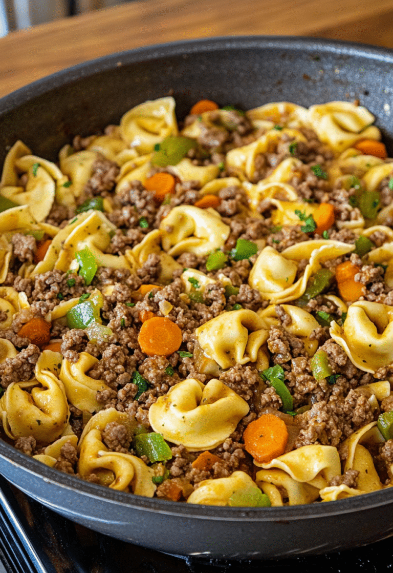 French Onion Beef and Tortellini