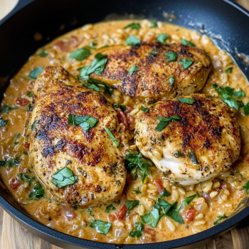 Creamy Red Pesto Chicken with Orzo – Easy & Flavor-Packed Weeknight Dinner