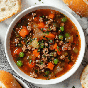 Italian Veggie Beef Soup