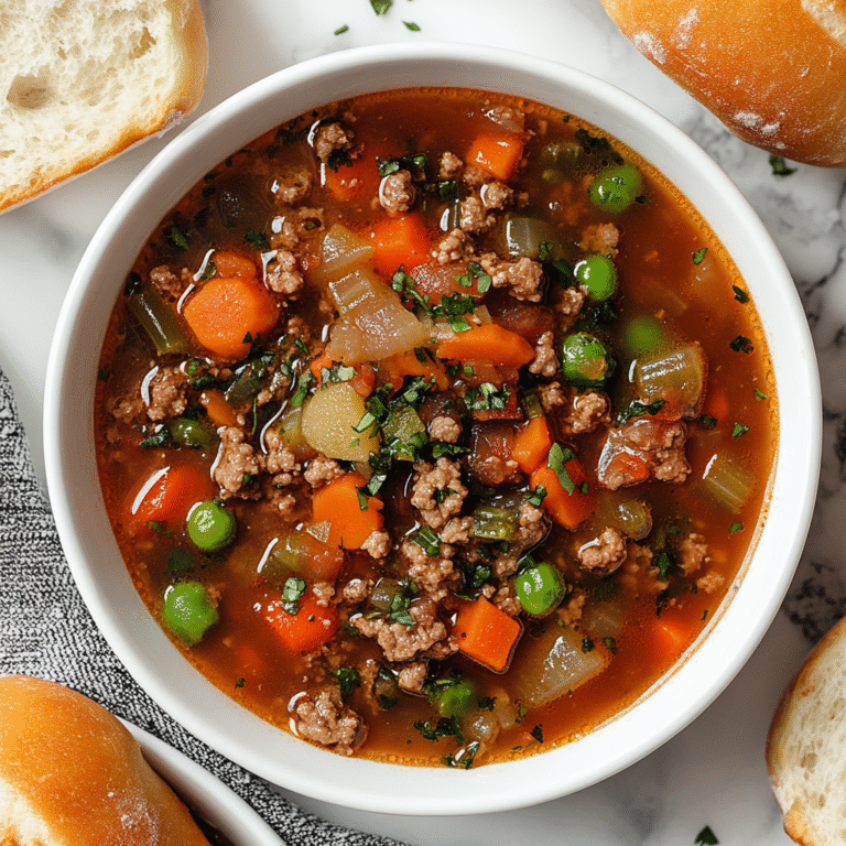 Italian Veggie Beef Soup