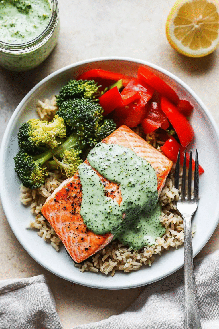 high-protein salmon and quinoa bowl