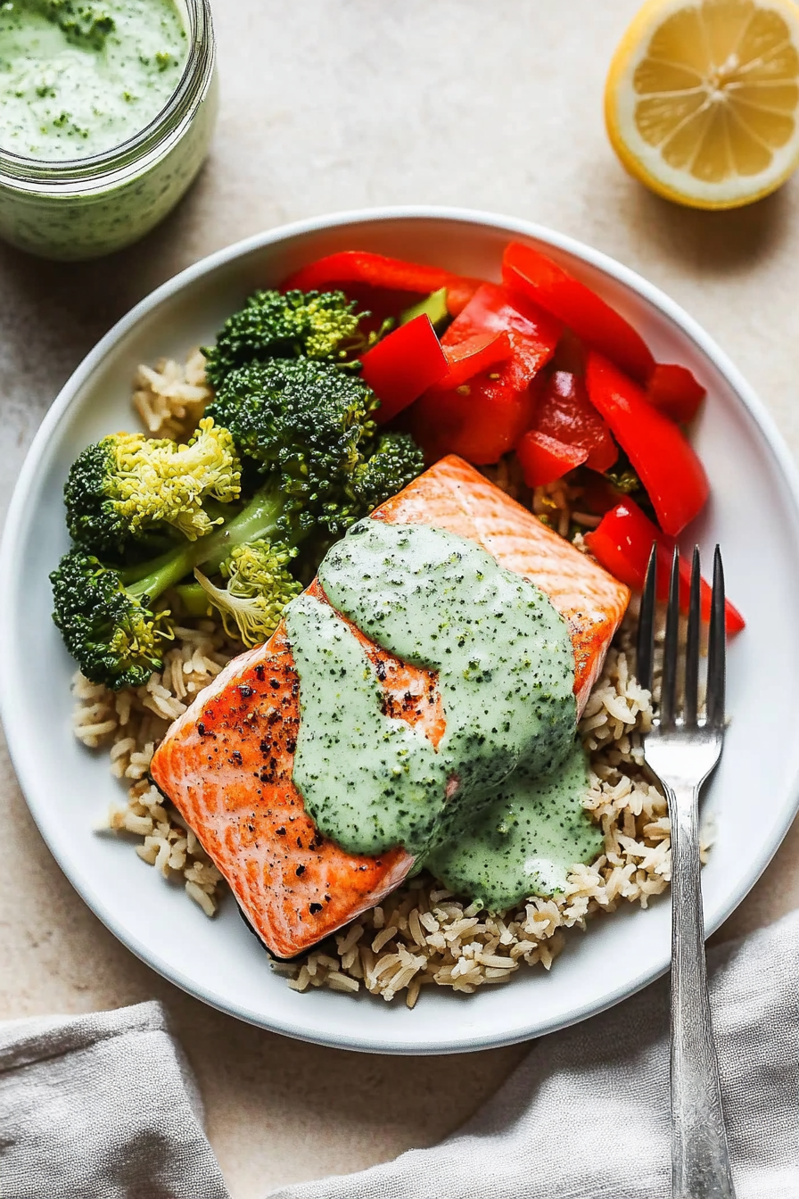 high-protein salmon and quinoa bowl