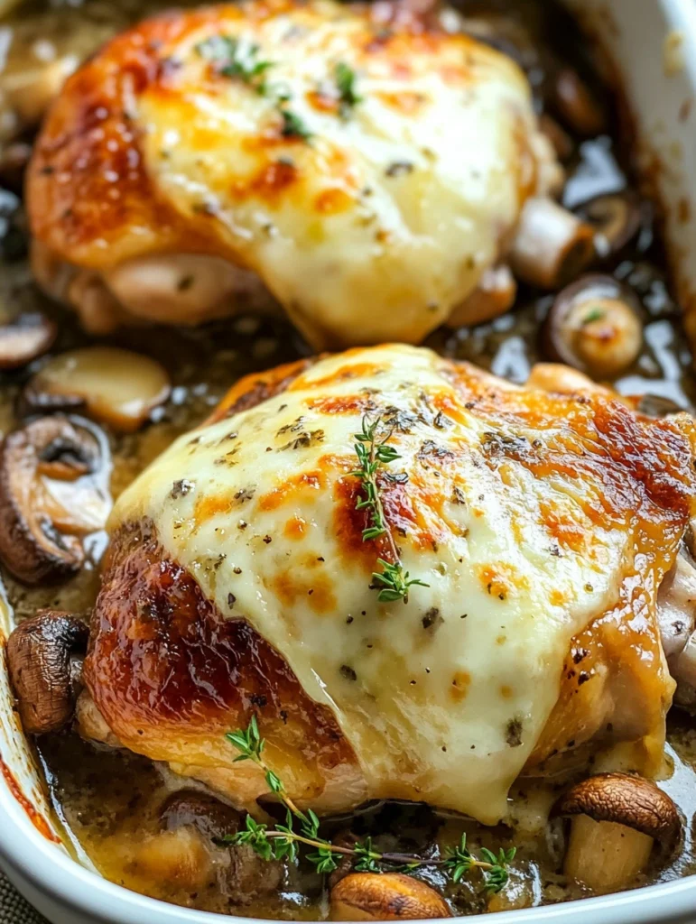 Cheesy Baked Chicken with Mushrooms