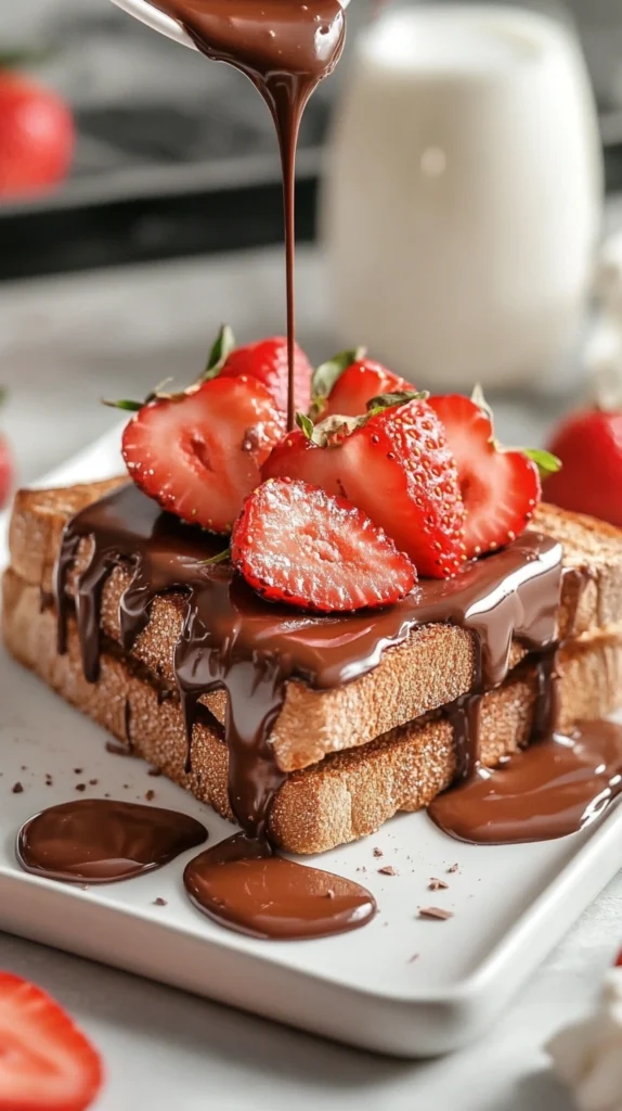 STRAWBERRY NUTELLA MILK TOAST