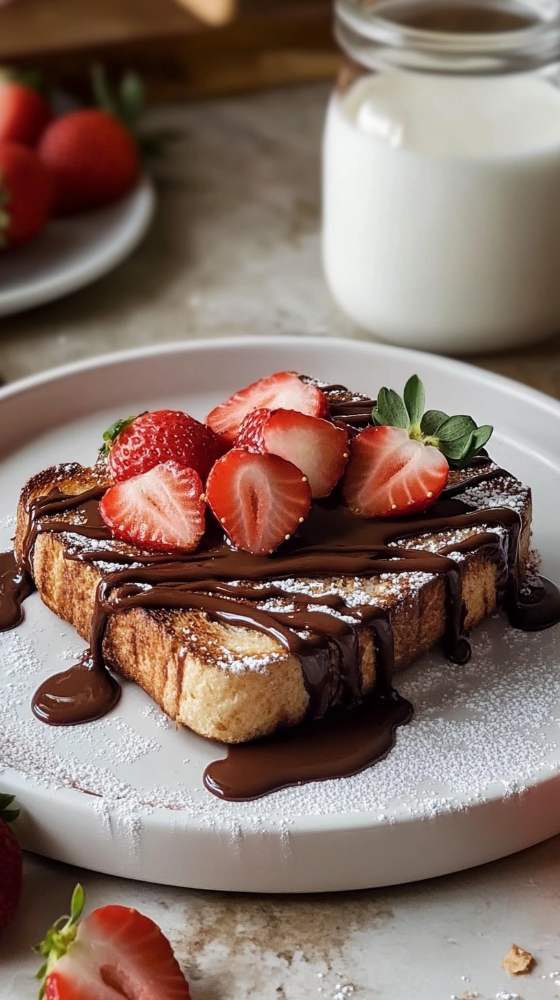 STRAWBERRY NUTELLA MILK TOAST