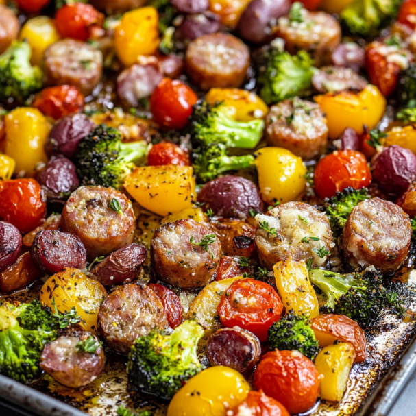 Sheet Pan Sausage And Veggies